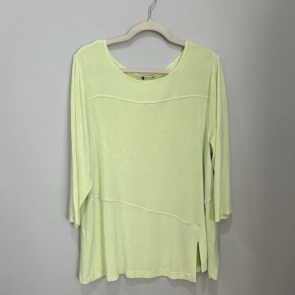 Chico&apos;s Tops - Chico's Travelers Slinky Top Lime Green Size Large (Chico's 2)